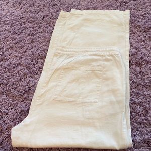 Old Navy white linen straight legged pants